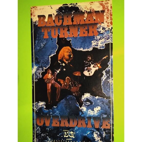 BACHMAN TURNER OVERDRIVE Vintage Hard Blues Rock Music Poster 50 Years Old BTO - Picture 2 of 5